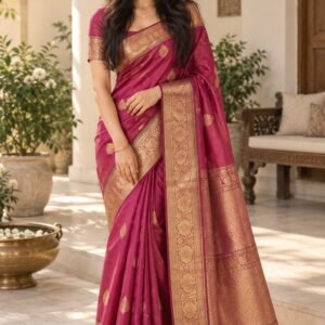 AI-created Maya styling inspiration: Avantika Fashion Kanjivaram-style soft semi-silk saree