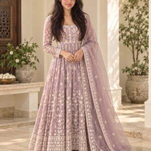 AI-created Maya styling inspiration: Amazon Brand Myx embroidered Anarkali with organza dupatta