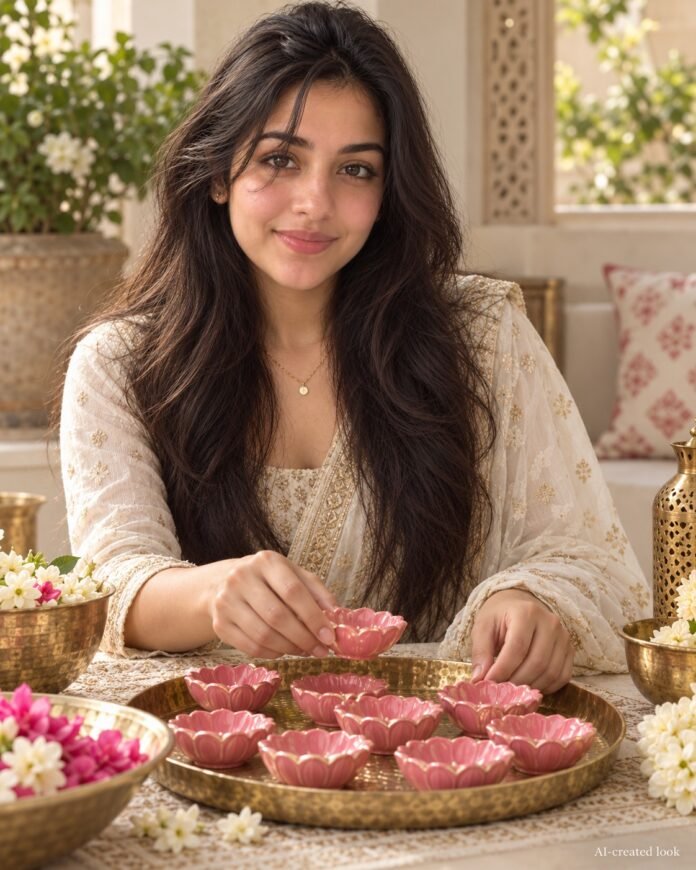 AI-created Maya styling inspiration: Bhumi ceramics twelve-pack decorative diyas