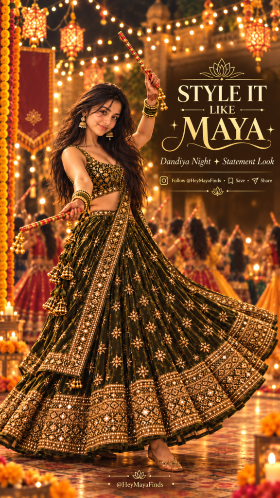 AI-created Navratri fashion artwork, look 2.