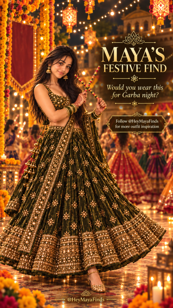 AI-created Navratri fashion artwork, look 3.