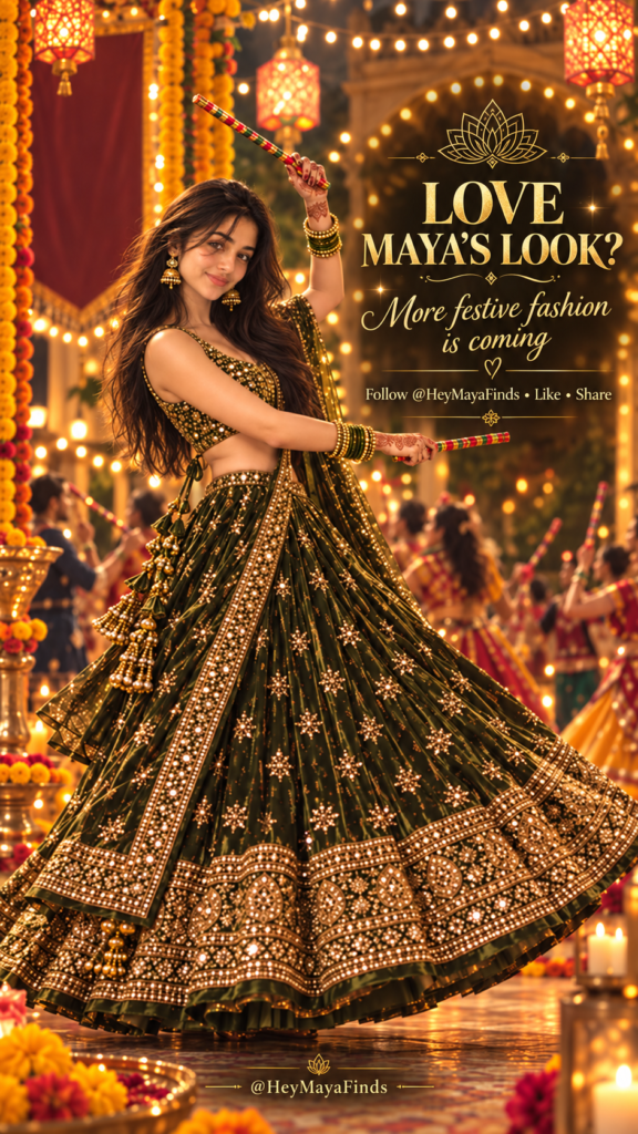 AI-created Navratri fashion artwork, look 4.